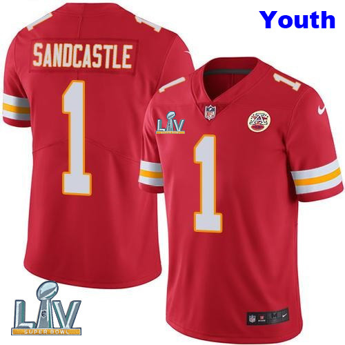 Nike Chiefs 1 Leon Sandcastle Red Youth Vapor Untouchable Limited Jersey