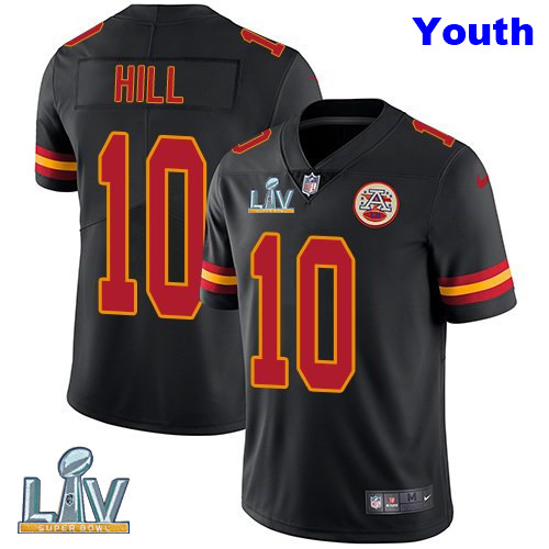 Nike Chiefs 10 Tyreek Hillt Black Youth Vapor Untouchable Limited Jersey