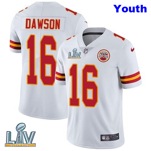 Nike Chiefs 16 Len Dawson II White Youth Vapor Untouchable Limited Jersey