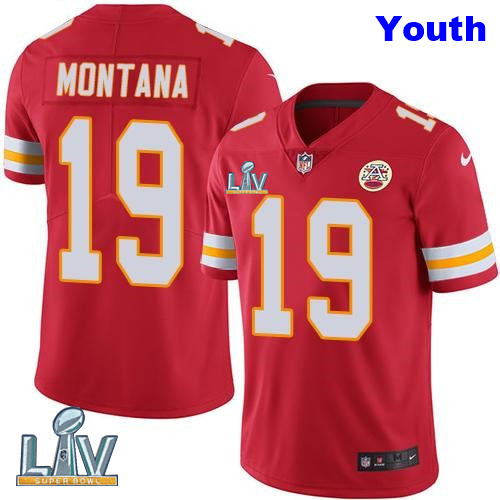 Nike Chiefs 19 Joe Montana Red Youth Vapor Untouchable Limited Jersey