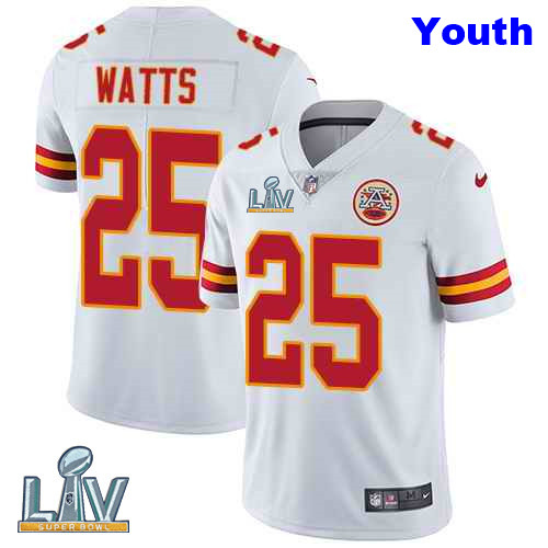 Nike Chiefs 25 Armani Watts White Youth Vapor Untouchable Limited Jersey