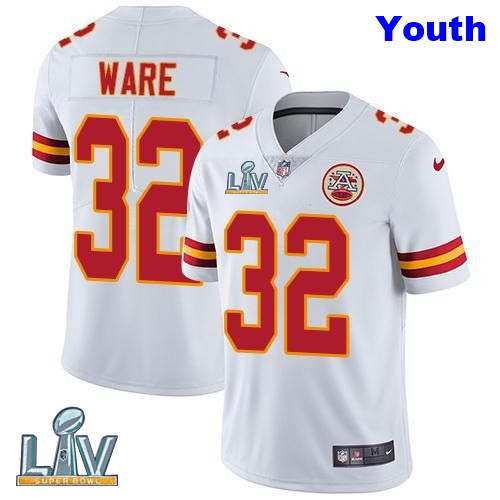 Nike Chiefs 32 Spencer Ware White Youth Vapor Untouchable Limited Jersey