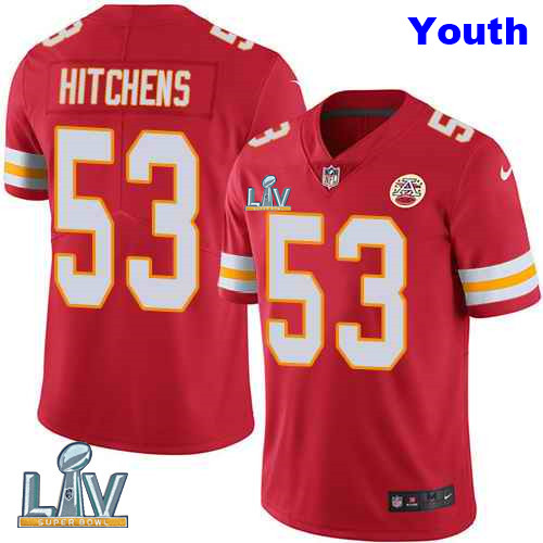 Nike Chiefs 53 Anthony Hitchens Red Youth Vapor Untouchable Limited Jersey