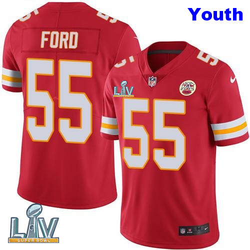 Nike Chiefs 55 Dee Ford Red Youth Vapor Untouchable Limited Jersey