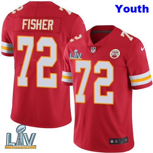 Nike Chiefs 72 Eric Fisher Red Youth Vapor Untouchable Limited Jersey