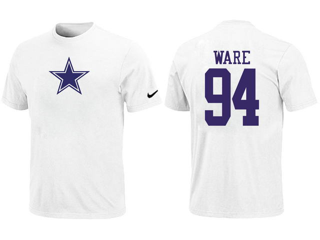 Nike Dallas Cowboys 94 WARE Name & Number T-Shirt White