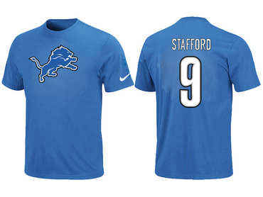 Nike Detroit Lions 9 Matthew Stafford Name & Number T-Shirt