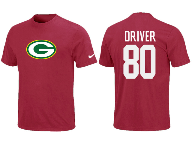 Nike Green Bay Packers Donald Driver Name & Number T-Shirt Green Red