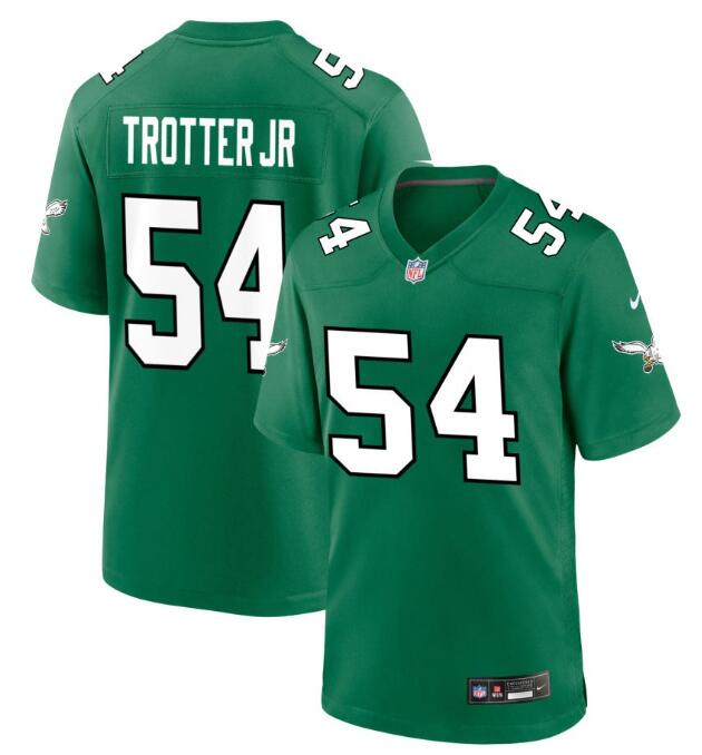 Men's Nike Jeremiah Trotter Jr Kelly Green #54 Philadelphia Eagles Alternate Game Player Jersey