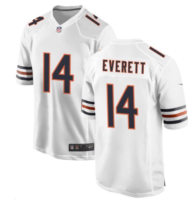 Nike Men's Chicago Bears #14 Gerald Everett WHite Game Jersey