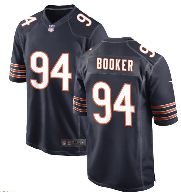 Nike Men's Chicago Bears #94 94 Austin Booker Navy Game Jersey