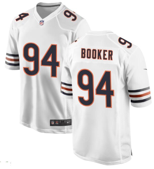 Nike Men's Chicago Bears #94 94 Austin Booker WHite Game Jersey