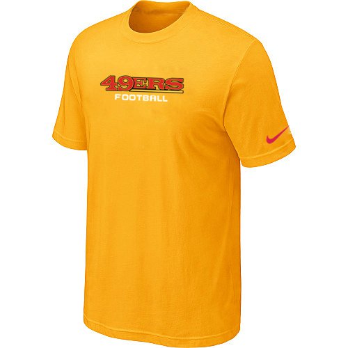 Nike San Francisco 49ers Sideline Legend Authentic Font T-Shirt Yellow