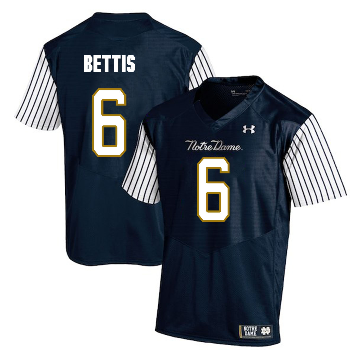 Notre Dame Fighting Irish 6 Jerome Bettis Navy College Football Jersey