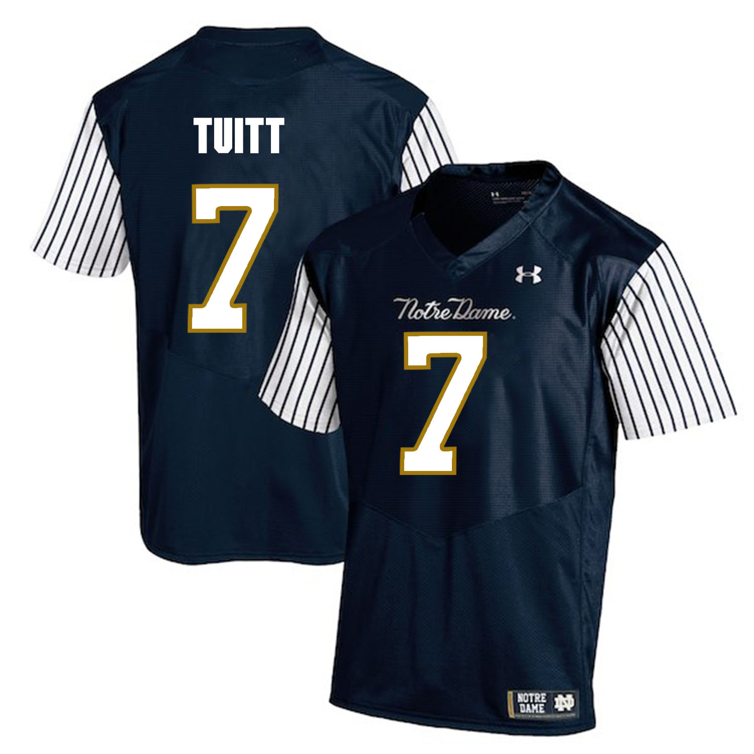 Notre Dame Fighting Irish 7 Stephon Tuitt Navy College Football Jersey