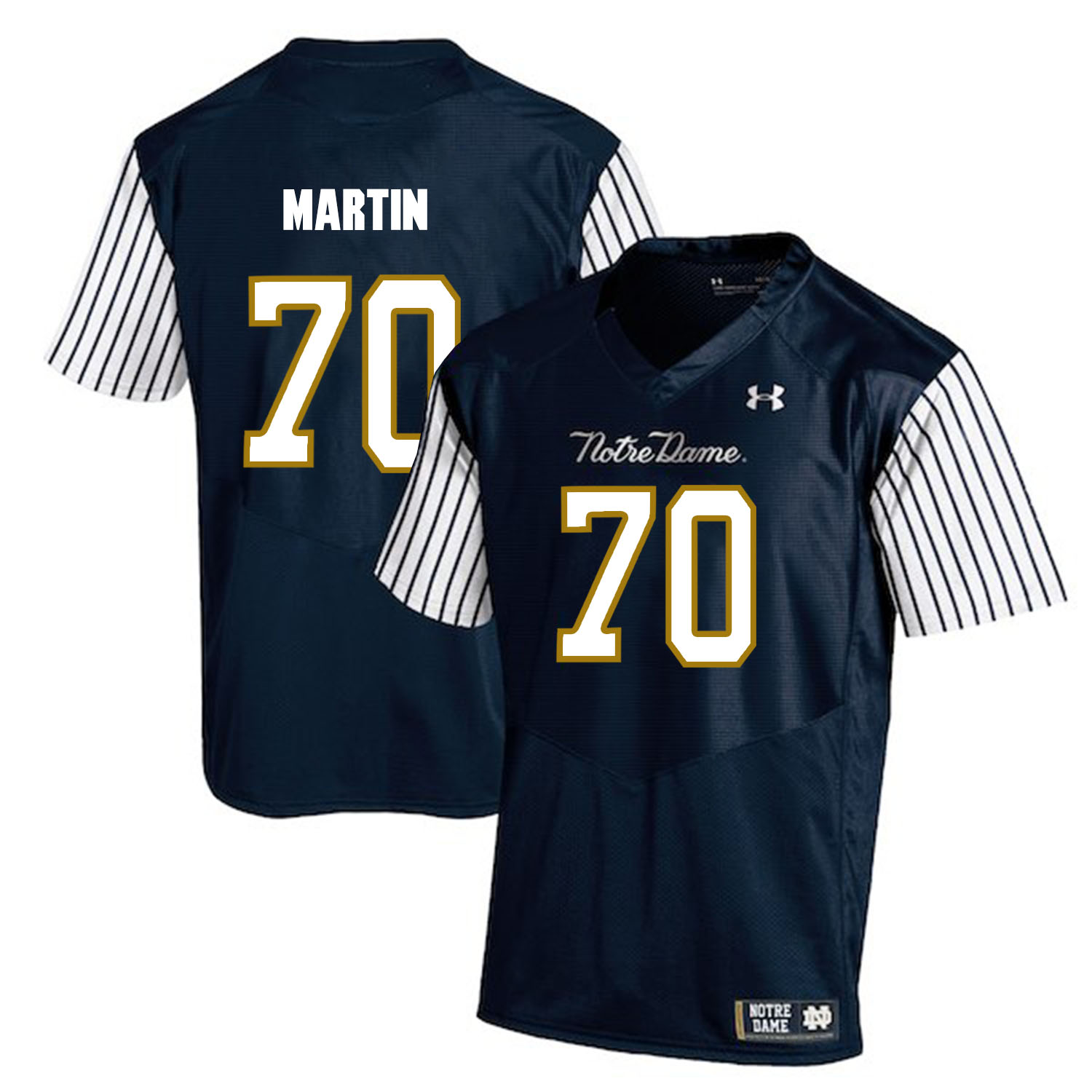 Notre Dame Fighting Irish 70 Zack Martin Navy College Football Jersey