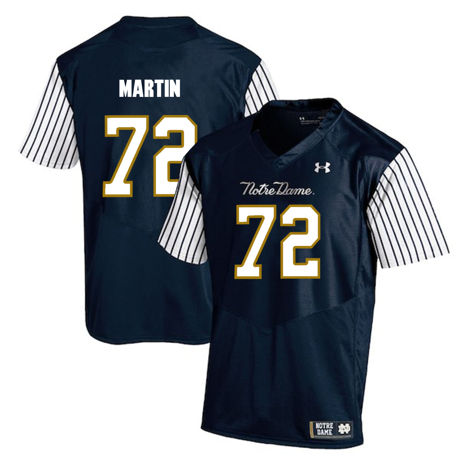 Notre Dame Fighting Irish 72 Nick Martin Navy College Football Jersey