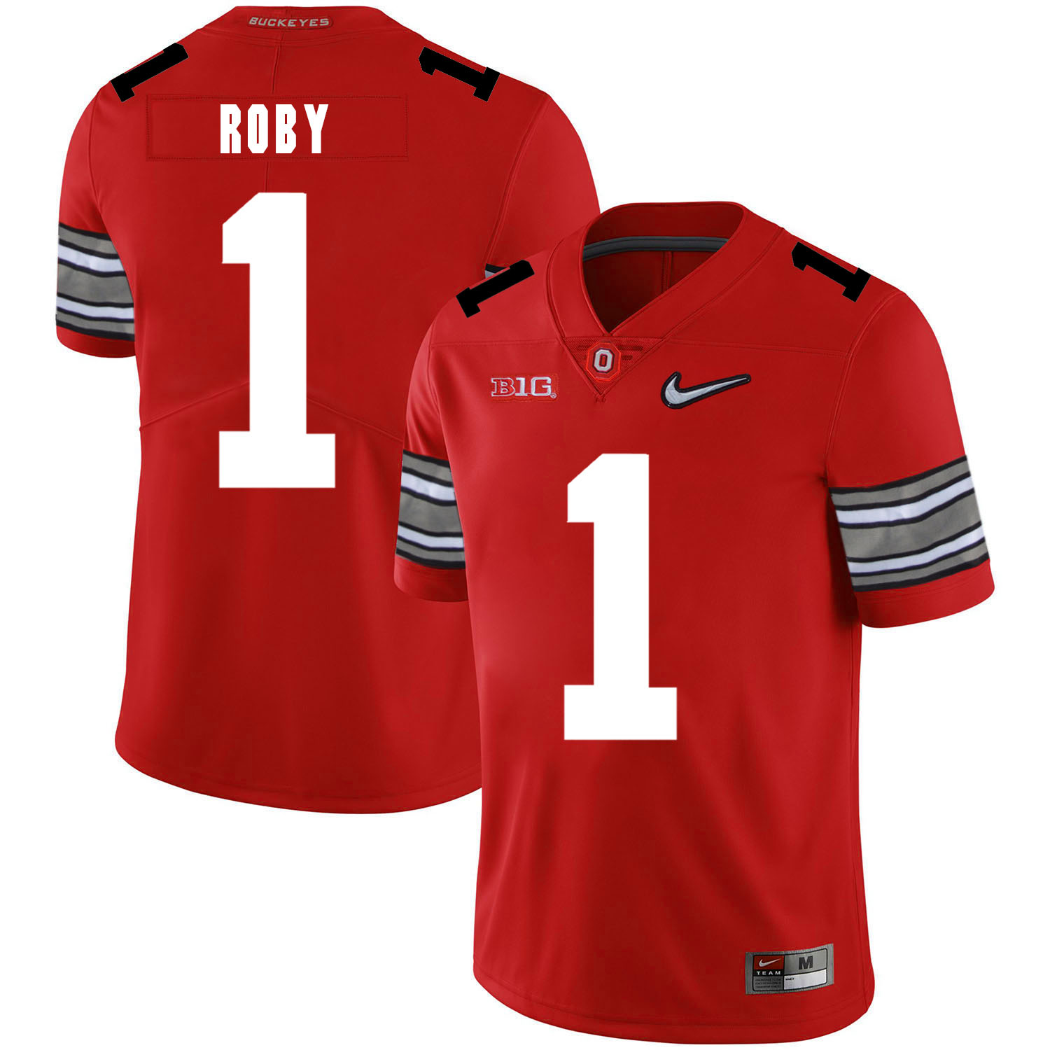 Ohio State Buckeyes 1 Bradley Roby Red Diamond Nike Logo College Football Jersey