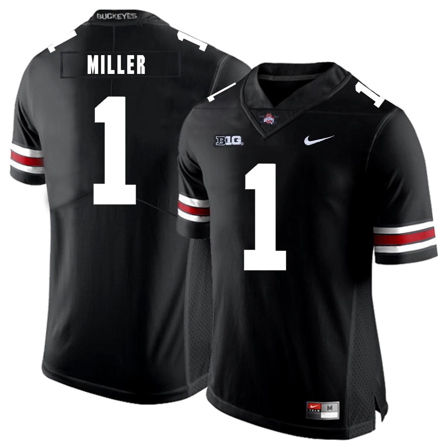 Ohio State Buckeyes 1 Braxton Miller Black Nike College Football Jersey