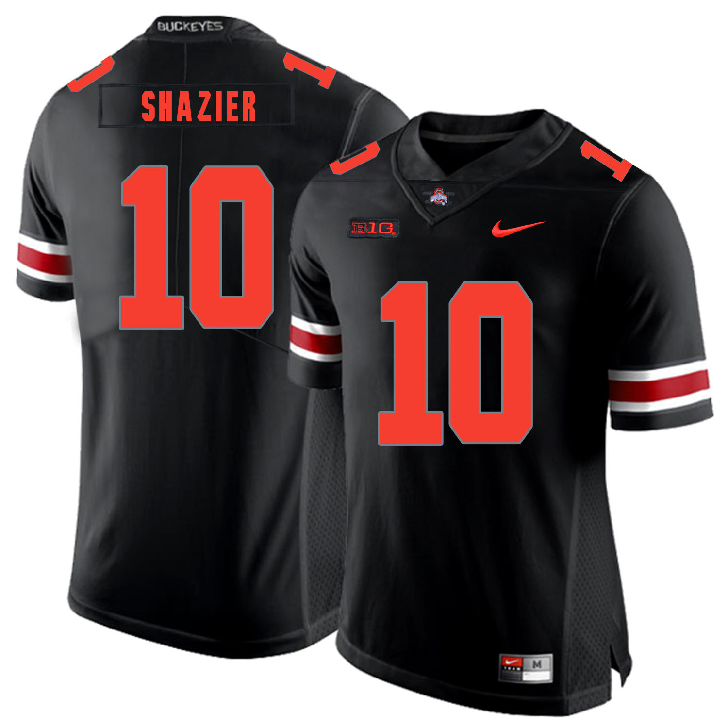 Ohio State Buckeyes 10 Ryan Shazier Black Shadow Nike College Football Jersey