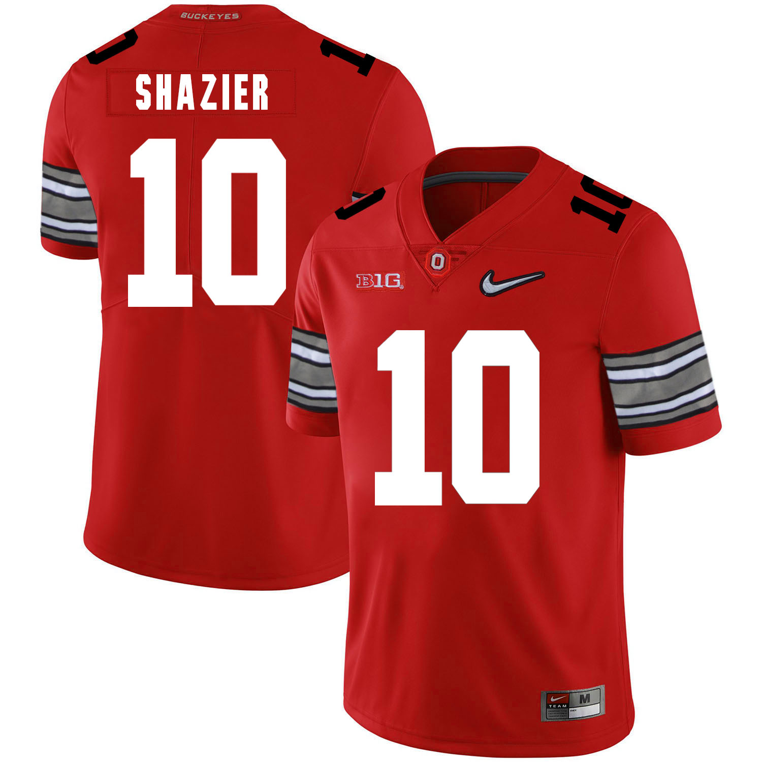 Ohio State Buckeyes 10 Ryan Shazier Red Diamond Nike Logo College Football Jersey