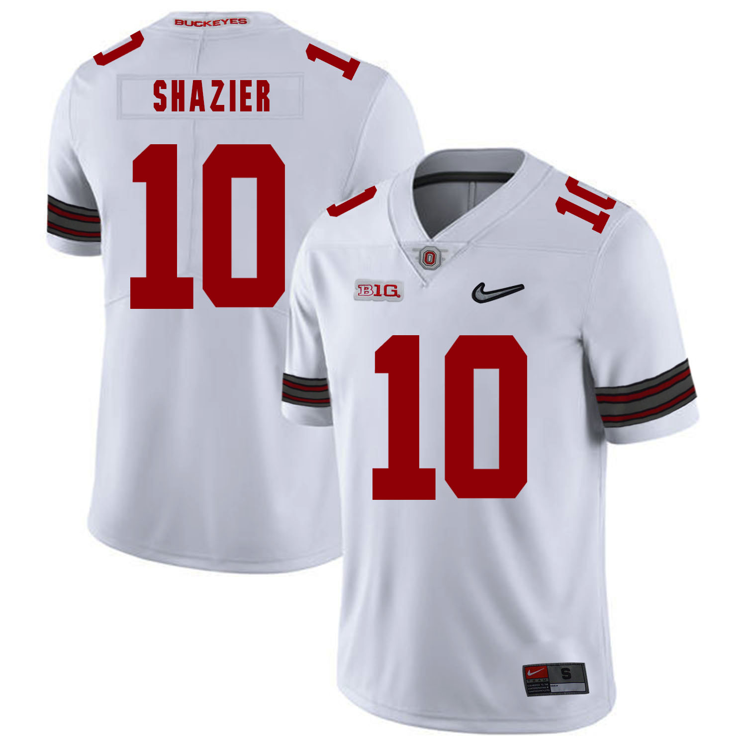 Ohio State Buckeyes 10 Ryan Shazier White Diamond Nike Logo College Football Jersey