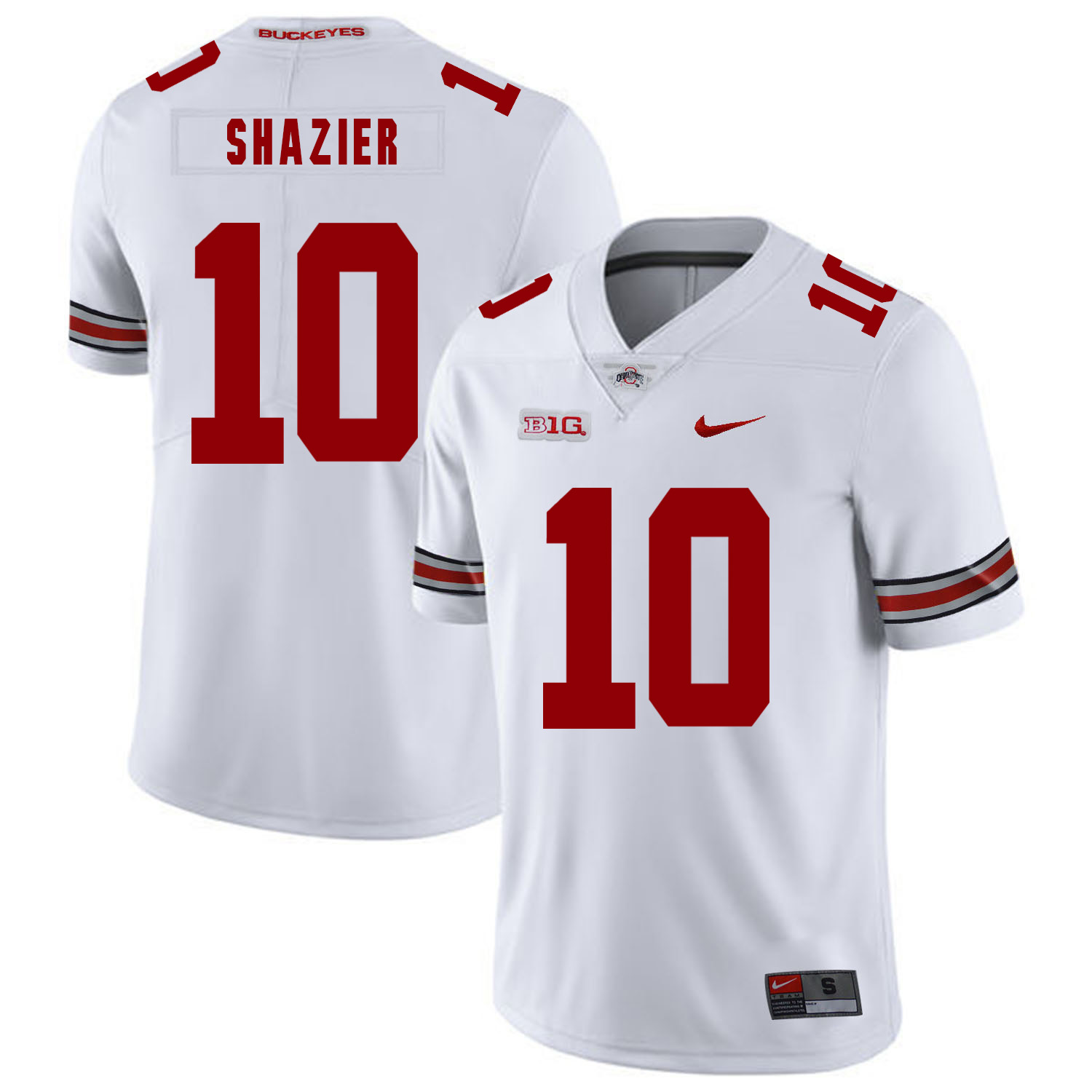 Ohio State Buckeyes 10 Ryan Shazier White Nike College Football Jersey