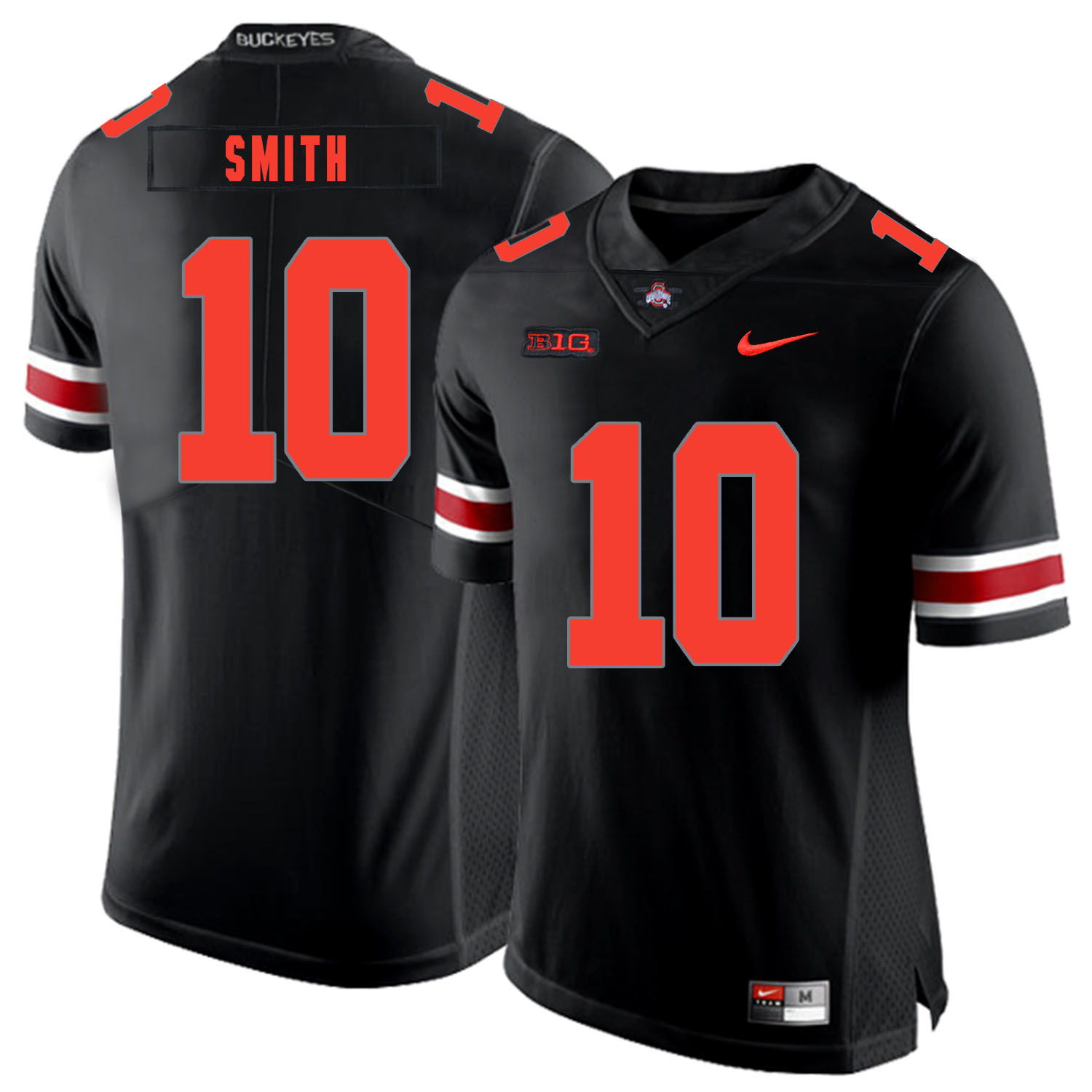 Ohio State Buckeyes 10 Troy Smith Black Shadow Nike College Football Jersey