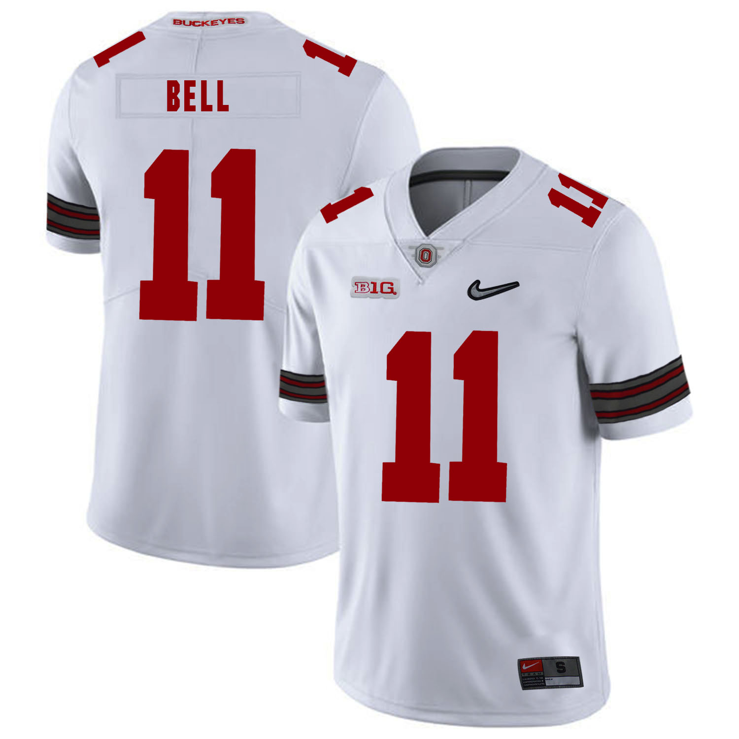 Ohio State Buckeyes 11 Vonn Bell White Diamond Nike Logo College Football Jersey