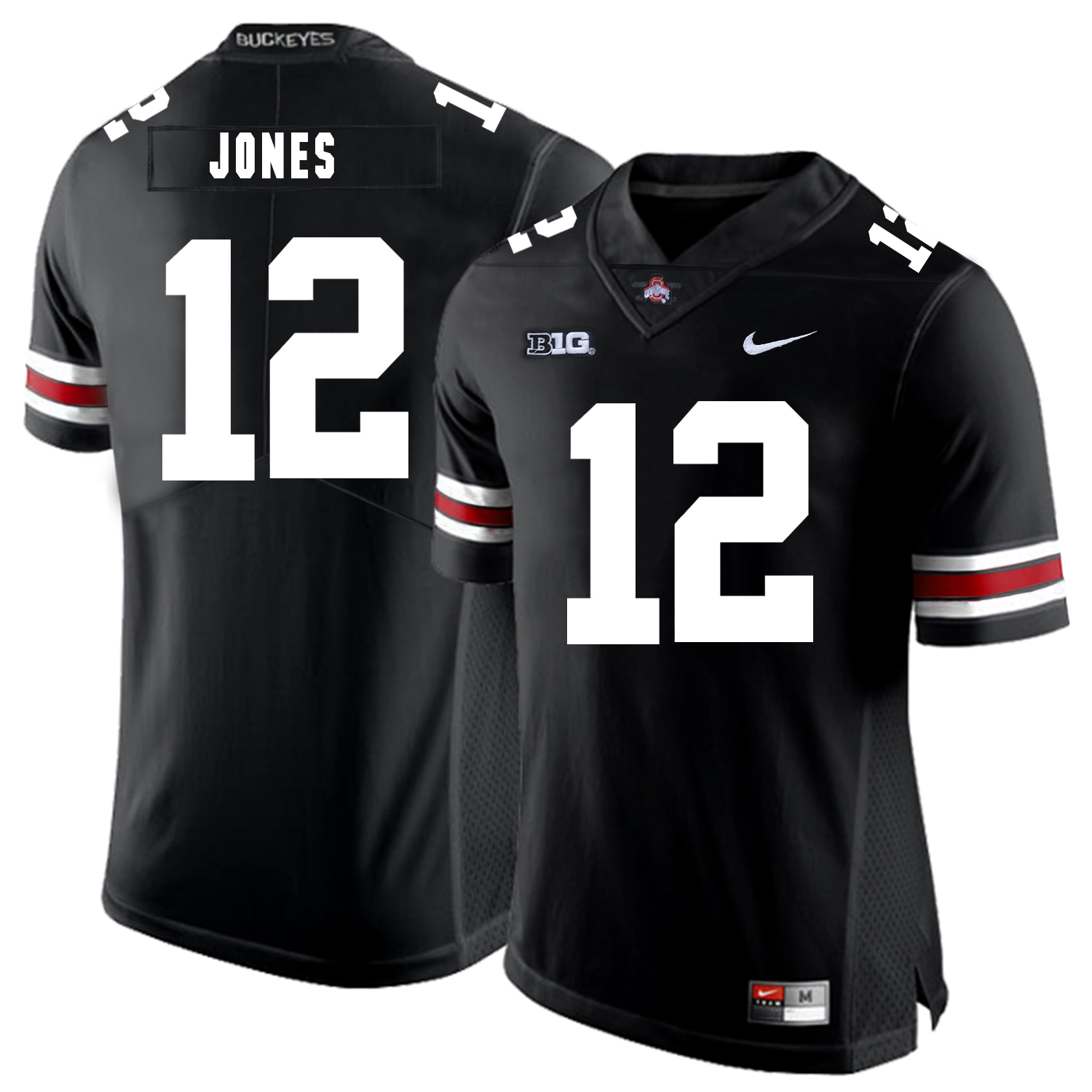 Ohio State Buckeyes 12 Cardale Jones Black Nike College Football Jersey