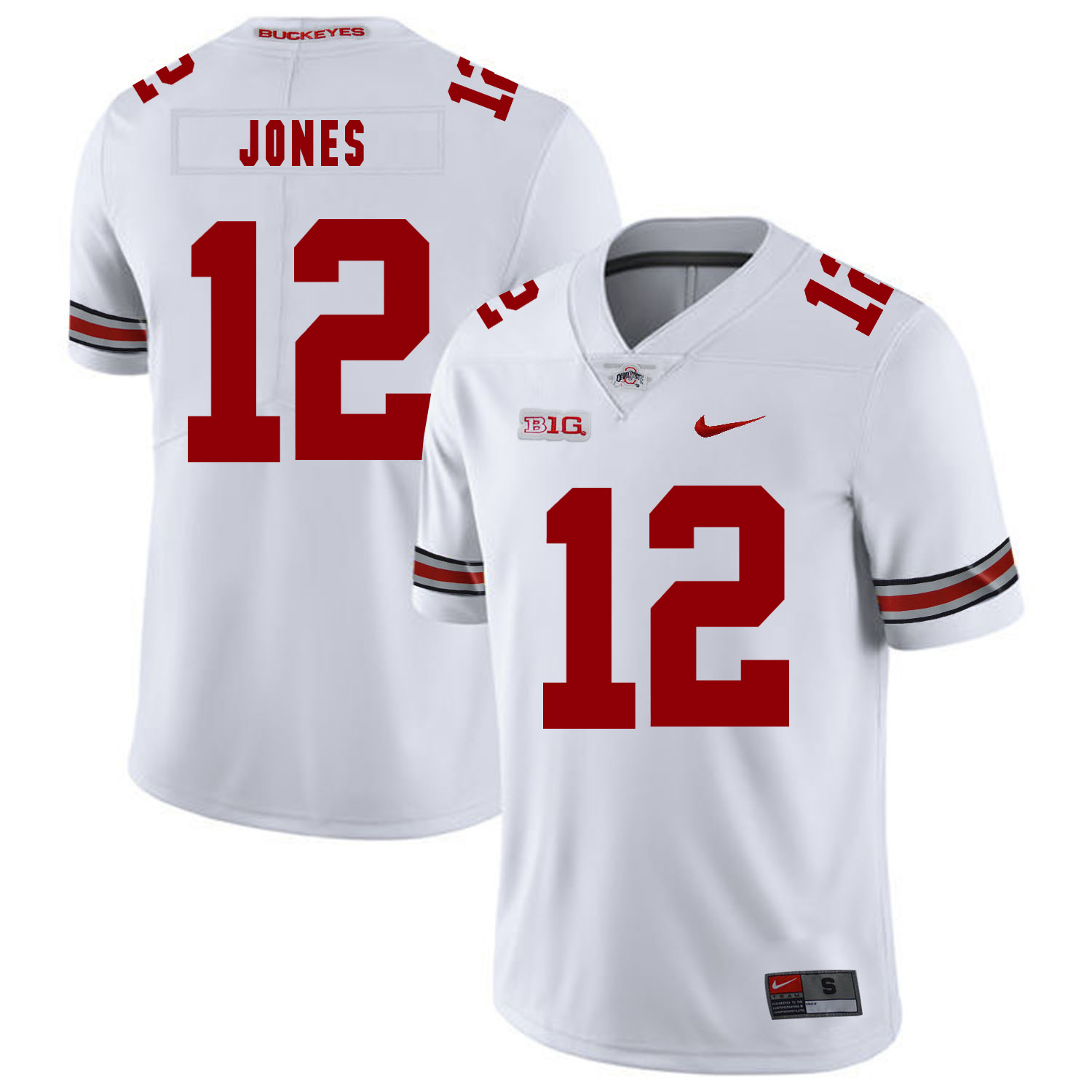 Ohio State Buckeyes 12 Cardale Jones White Nike College Football Jersey