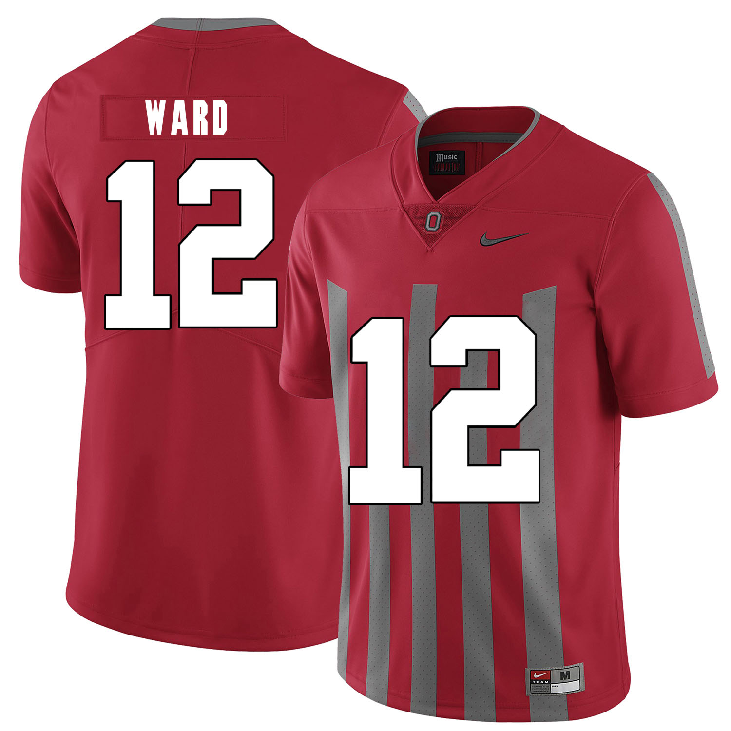 Ohio State Buckeyes 12 Denzel Ward Red Elite Nike College Football Jersey