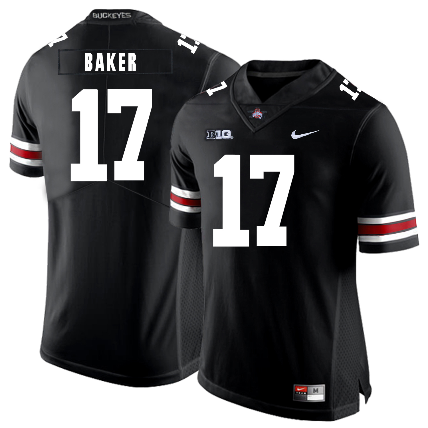 Ohio State Buckeyes 17 Jerome Baker Black Nike College Football Jersey