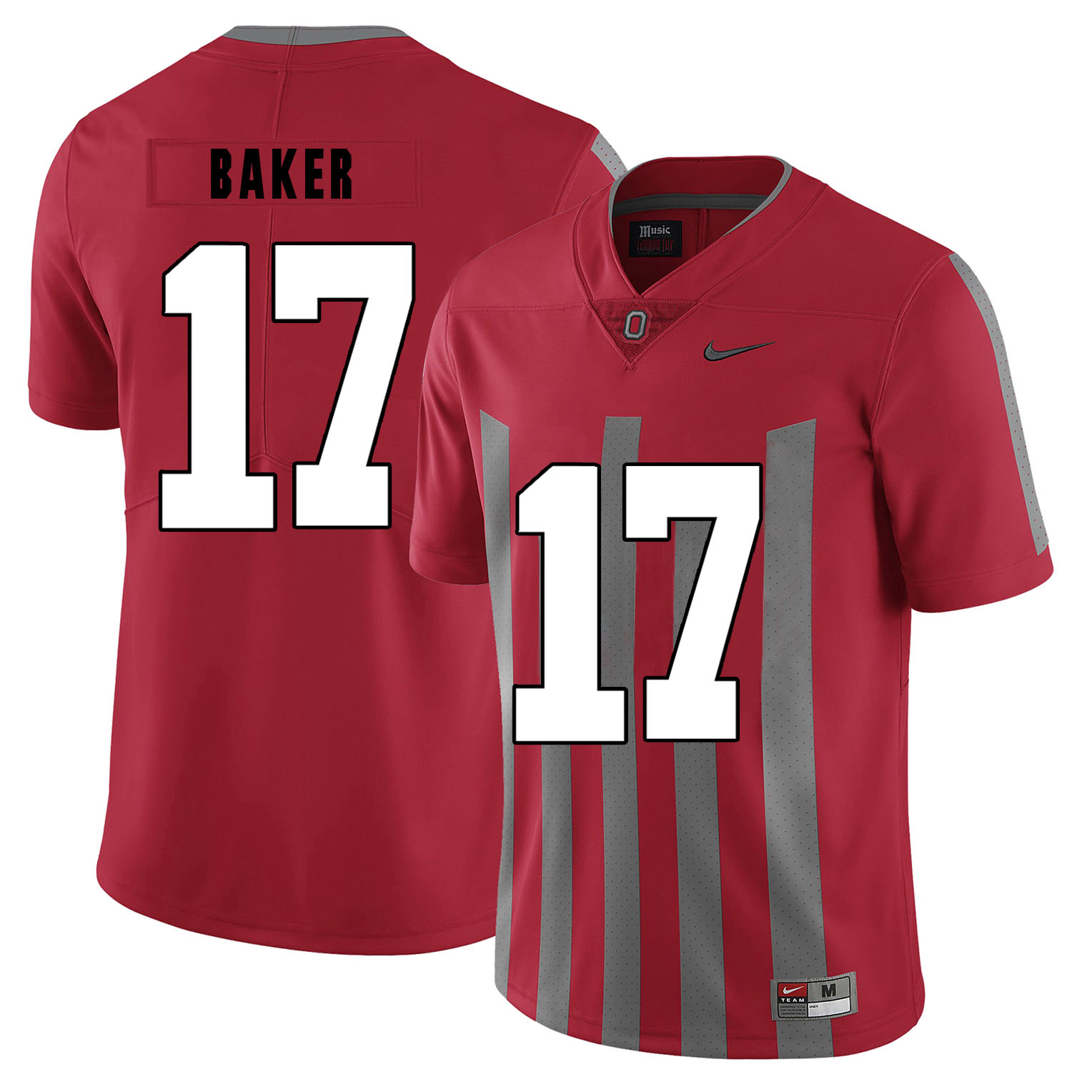 Ohio State Buckeyes 17 Jerome Baker Red Elite Nike College Football Jersey