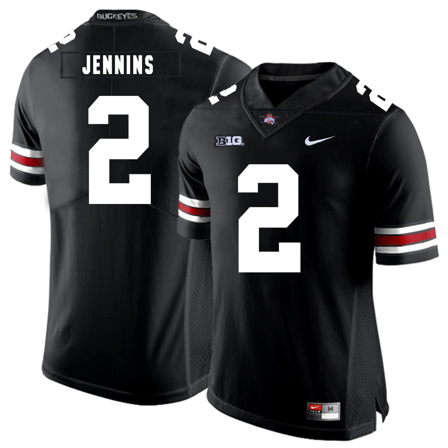 Ohio State Buckeyes 2 Malcolm Jenkins Black Nike College Football Jersey