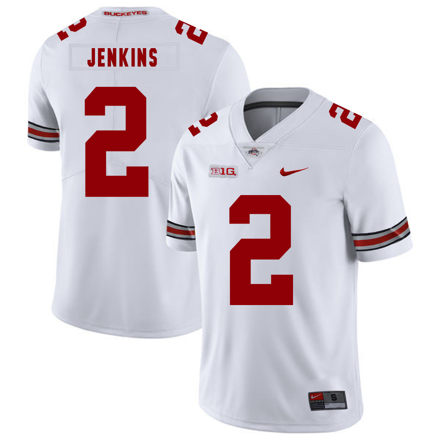 Ohio State Buckeyes 2 Malcolm Jenkins White Nike College Football Jersey