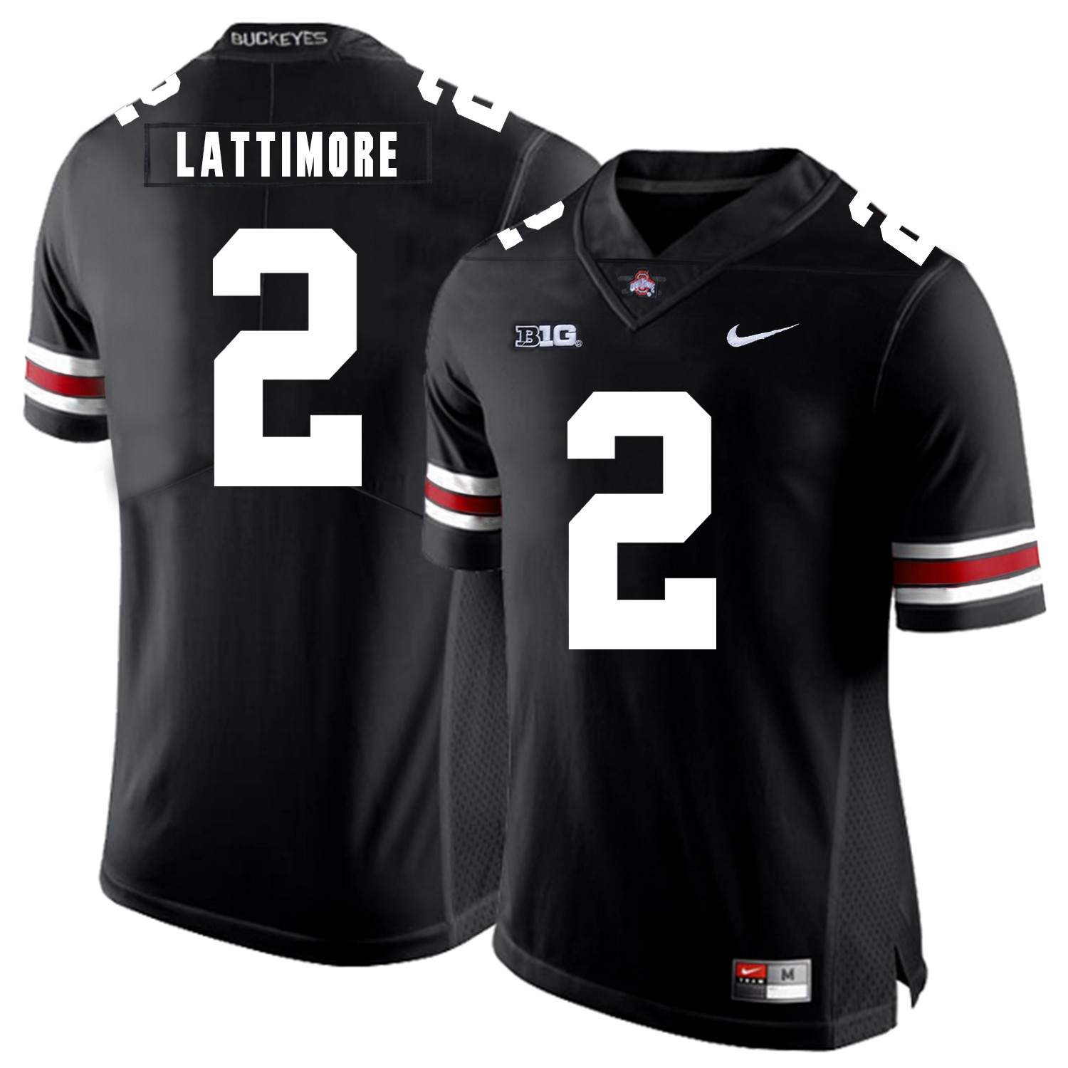 Ohio State Buckeyes 2 Marshon Lattimore Black Nike College Football Jersey