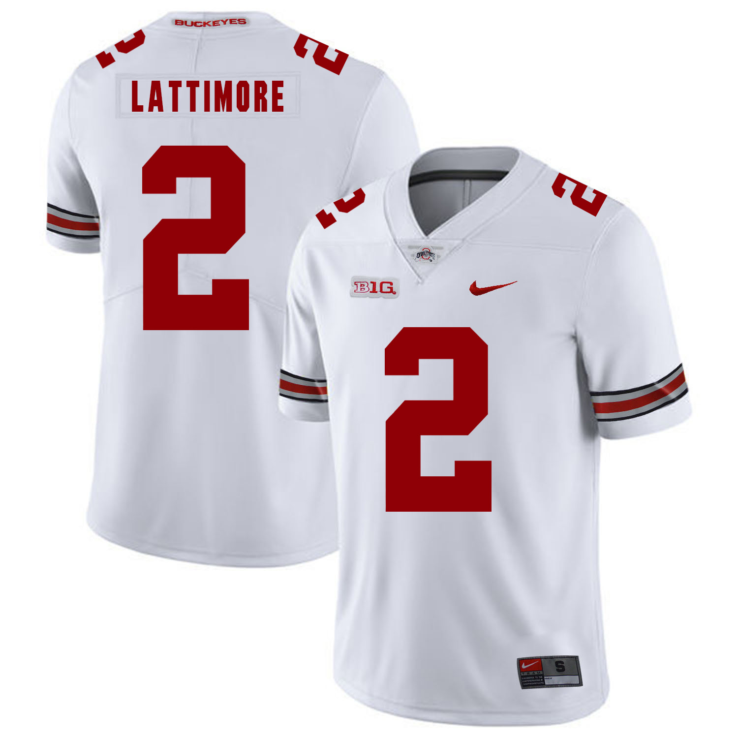 Ohio State Buckeyes 2 Marshon Lattimore White Nike College Football Jersey