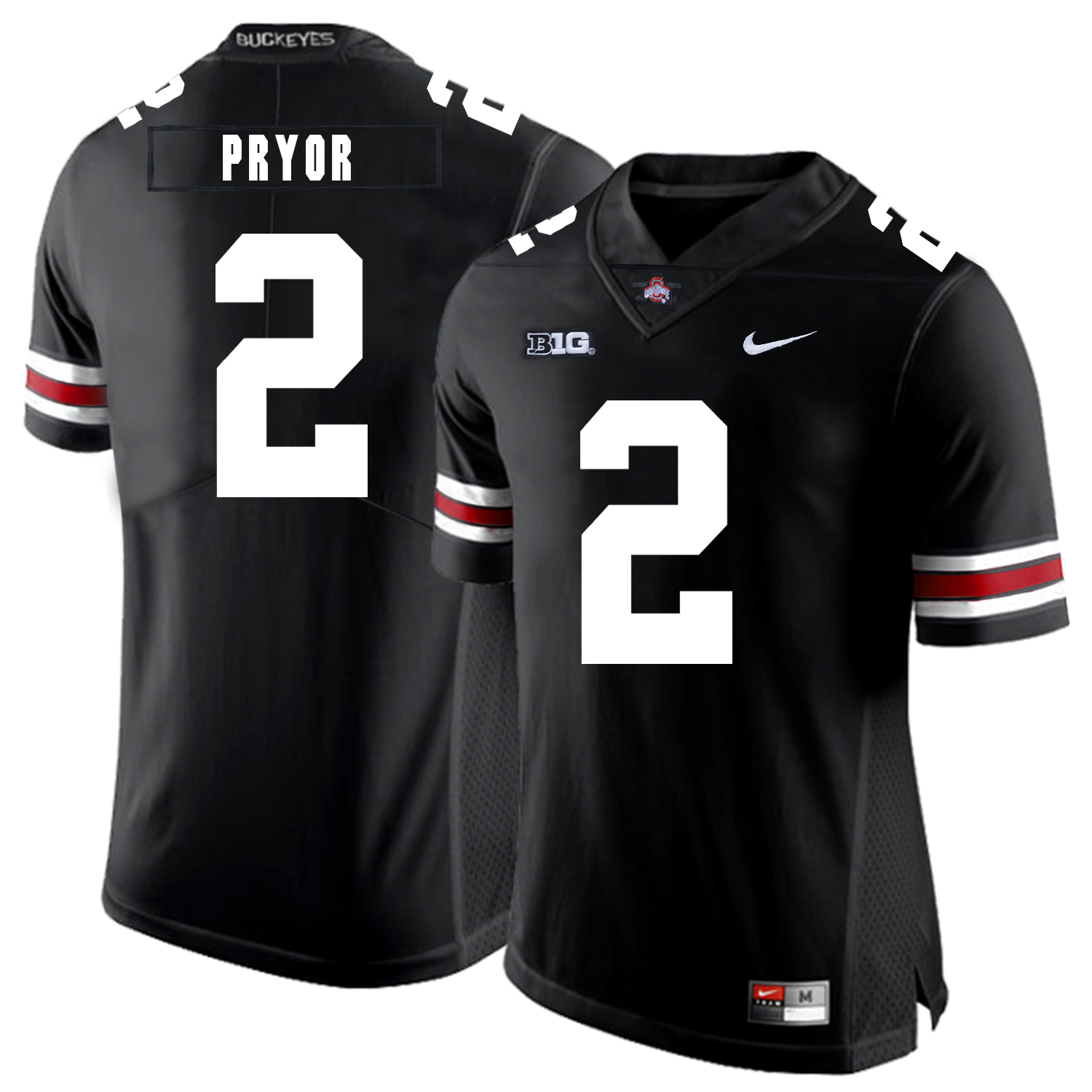 Ohio State Buckeyes 2 Terrelle Pryor Black Nike College Football Jersey