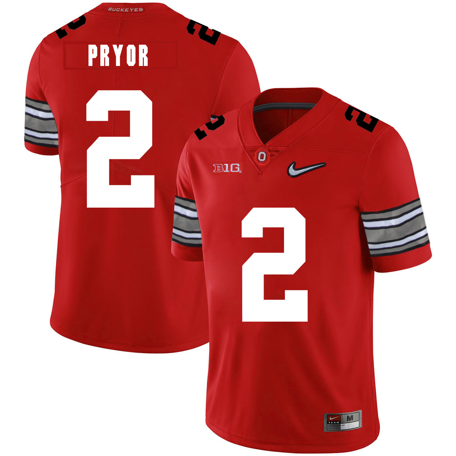 Ohio State Buckeyes 2 Terrelle Pryor Red Diamond Nike Logo College Football Jersey