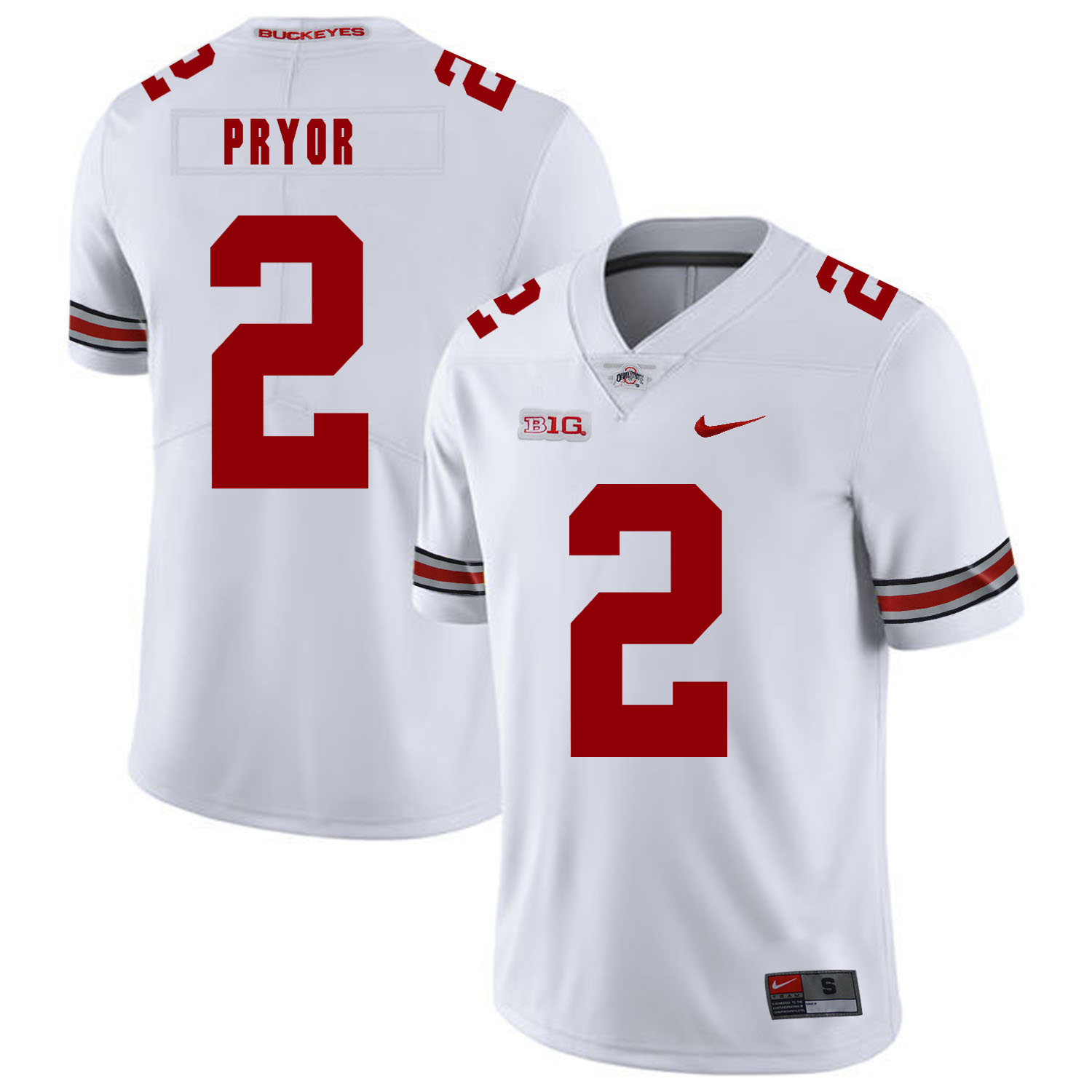 Ohio State Buckeyes 2 Terrelle Pryor White Nike College Football Jersey