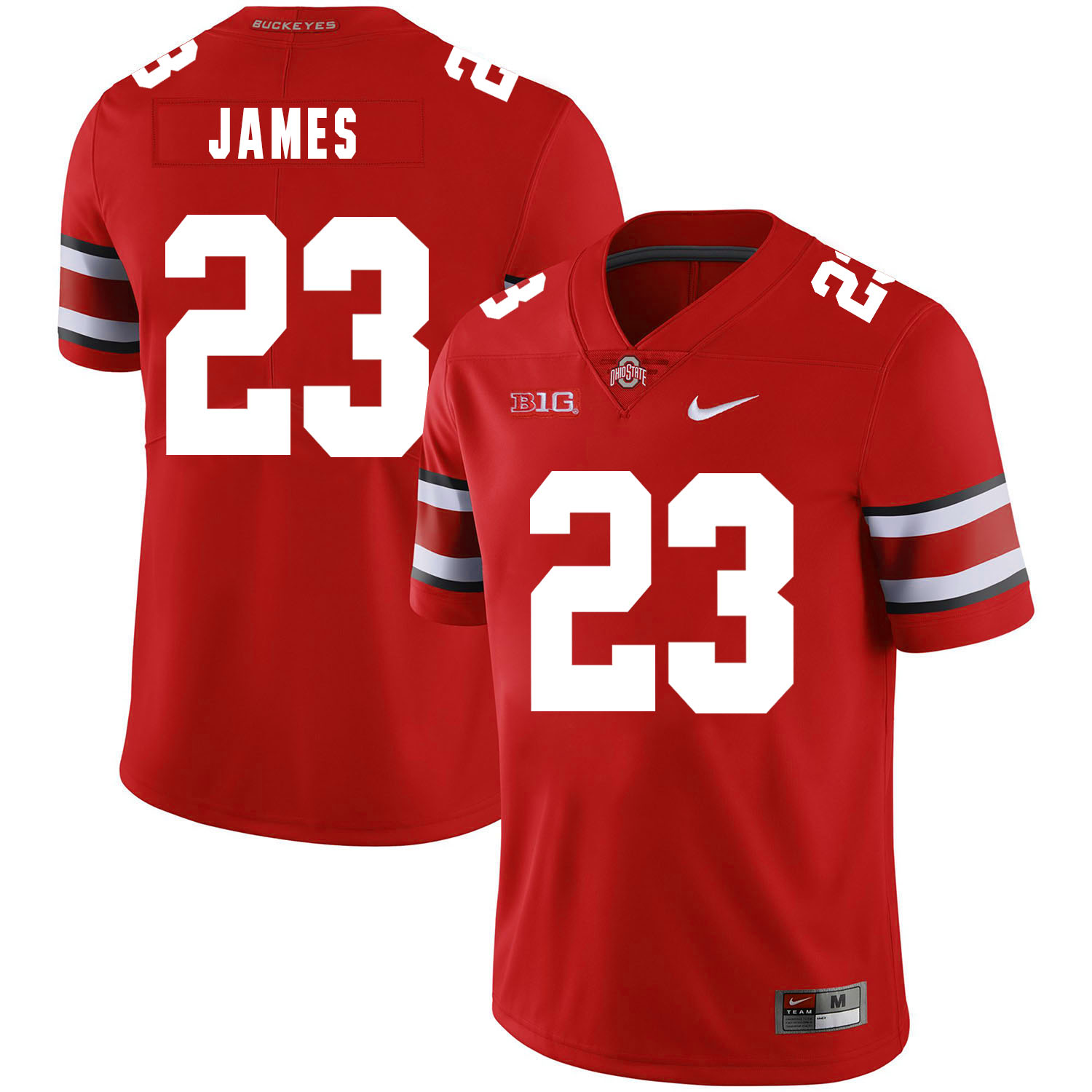 Ohio State Buckeyes 23 Lebron James Red Nike College Football Jersey