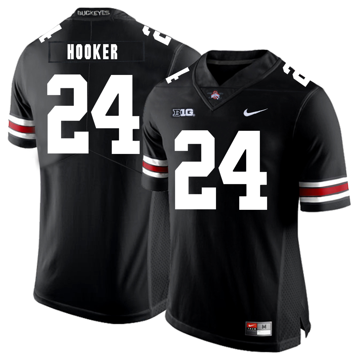 Ohio State Buckeyes 24 Malik Hooker Black Nike College Football Jersey