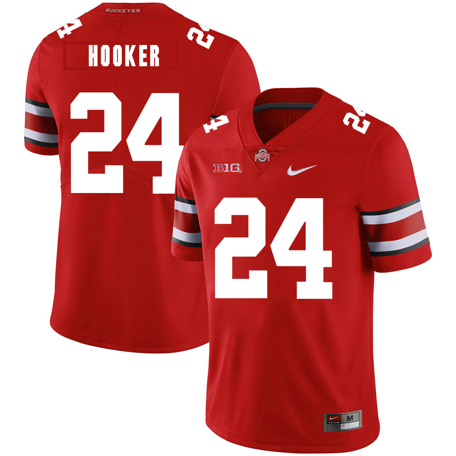 Ohio State Buckeyes 24 Malik Hooker Red Nike College Football Jersey