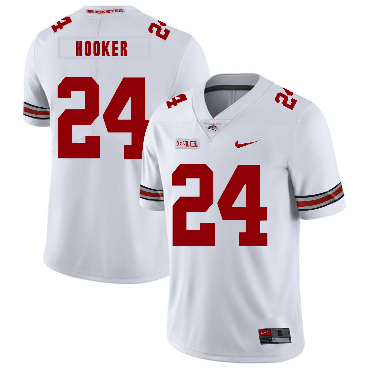 Ohio State Buckeyes 24 Malik Hooker White Nike College Football Jersey