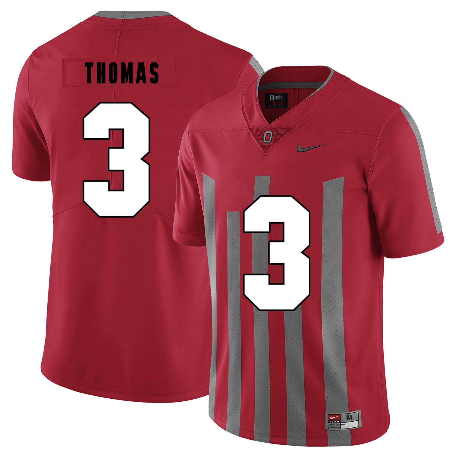 Ohio State Buckeyes 3 Michael Thomas Red Elite Nike College Football Jersey