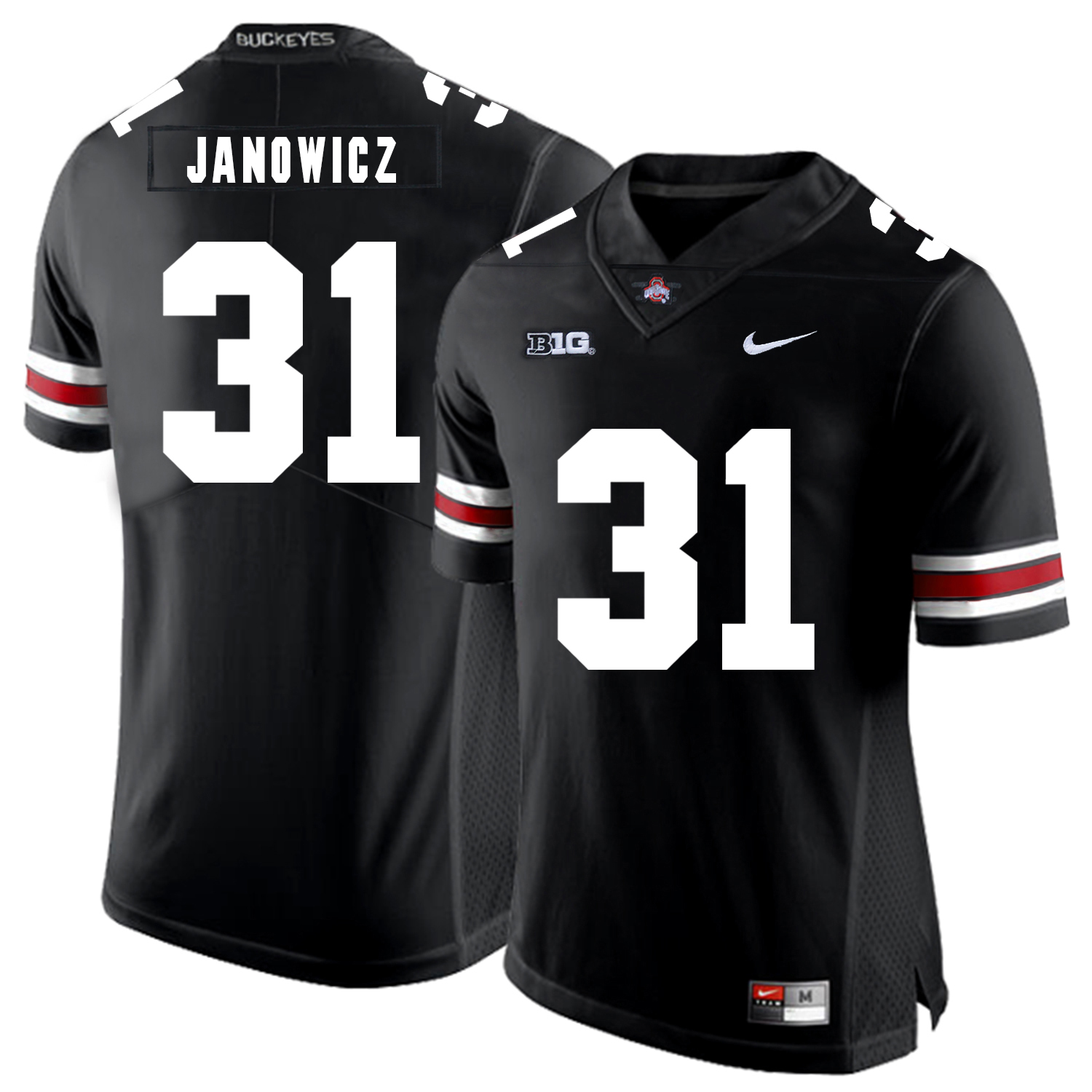 Ohio State Buckeyes 31 Vic Janowicz Black Nike College Football Jersey