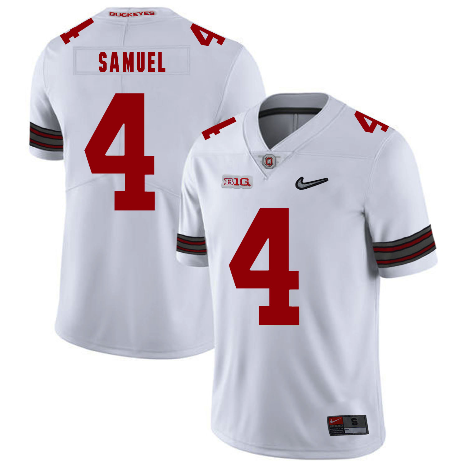 Ohio State Buckeyes 4 Curtis Samuel White Diamond Nike Logo College Football Jersey