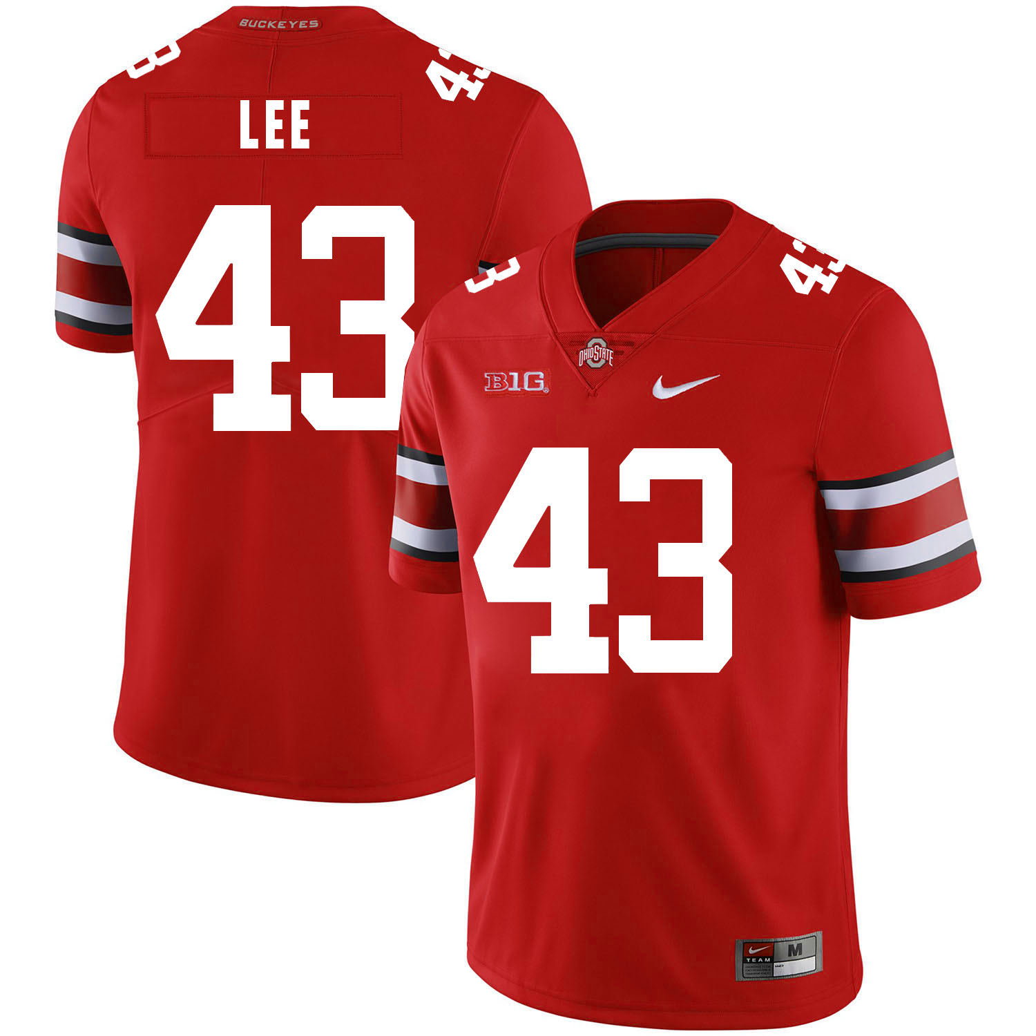 Ohio State Buckeyes 43 Darron Lee Red Nike College Football Jersey