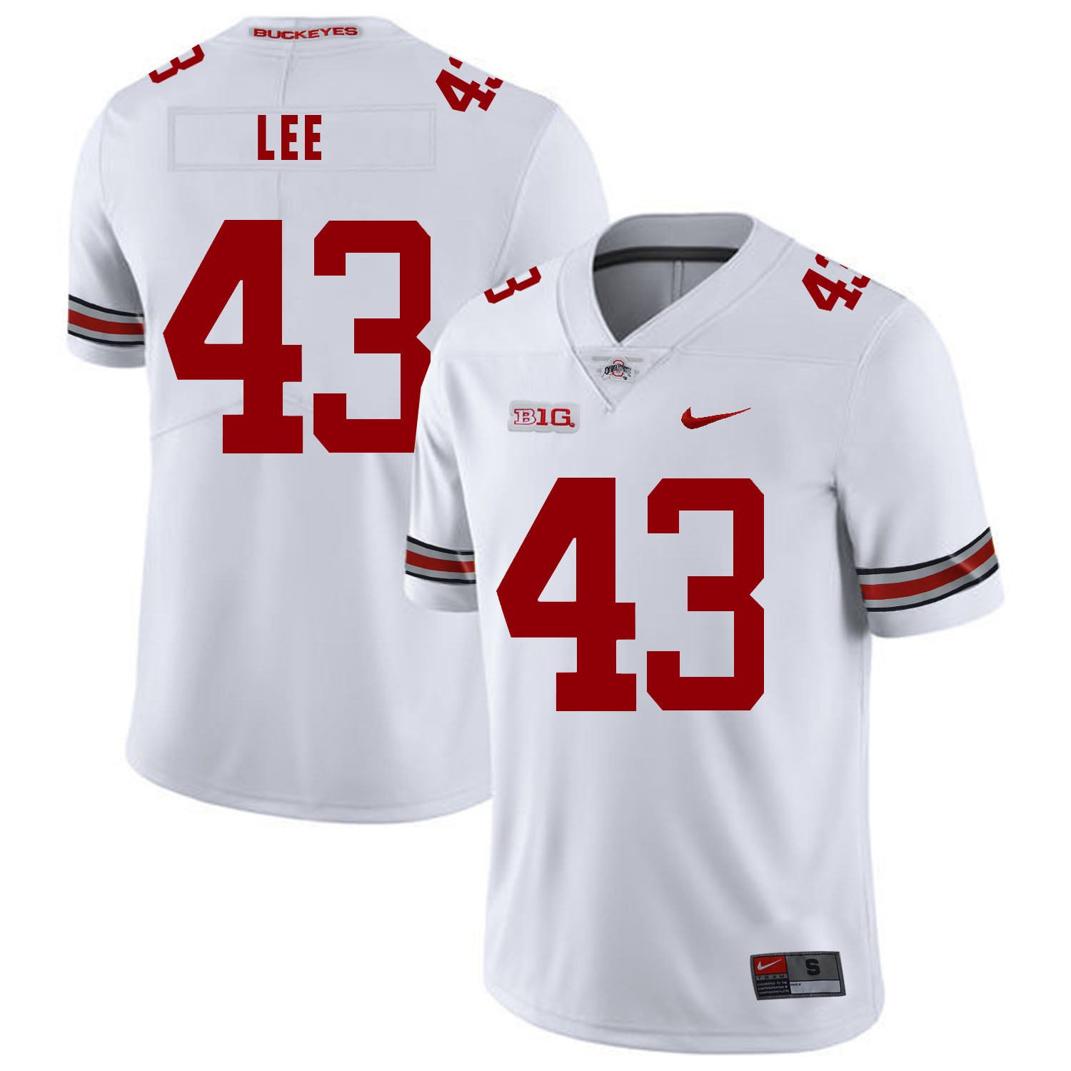 Ohio State Buckeyes 43 Darron Lee White Nike College Football Jersey